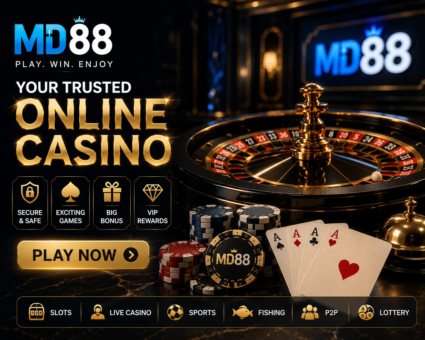 welcome bonus champagne celebration with casino chips and gold coins, luxury dark background